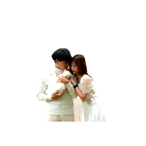 A Young Couple Lovingly Holds A Kitten In A Serene Park Setting. 17090 - Cat PNG image with transparent background